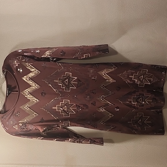 EXPRESS purple/plum silver sequin sparkle bodycon dress Size Small - Picture 2 of 5